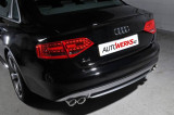 Catback výfuk AUDI A4 B8 S-line 2WD a quattro 2.0 TFSI (Manuál)  Milltek Sport - s rezonátorem / černé koncovky Twin