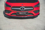 Maxton Design Spoiler předního nárazníku Mercedes CLA (C118) AMG-Line V.1 - černý lesklý lak