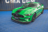 Maxton Design Spoiler předního nárazníku s křidélky Ford Mustang GT Mk6 Facelift V.1 - černý lesklý lak