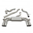 Cobra Sport Valved Turboback exhaust with sports catalyst Audi S3 (8V) 3-door - non-resonated / TP92-BLK tips