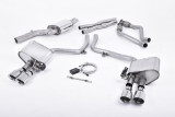 Valved catback exhaust AUDI S4 B8.5 3.0 TFSI Milltek Sport - Black tips