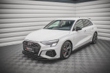 Maxton Design Spoiler předního nárazníku Street Pro AUDI A3 S-Line / S3 (8Y) - červeno-černý