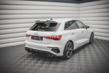 Maxton Design Nástavec střešního spoileru AUDI A3 S-Line / S3 (8Y) Sportback V.1 - černý lesklý lak