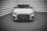 Maxton Design Spoiler předního nárazníku AUDI A3 S-Line / S3 (8Y) V.2 - černý lesklý lak