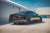 Maxton Design Boční lišty zadního nárazníku AUDI S8 D4 Facelift V.2 - černý lesklý lak