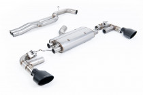 80mm Catback exhaust AUDI TT RS 8S 2.5 TFSI Milltek Sport - Non-Resonated / Black oval tips