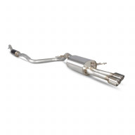 Catback Exhaust Ford Fiesta 1.0T EcoBoost Mk7 (Standard Valance Fit) Scorpion Exhaust - Resonated / Polished Daytona tips