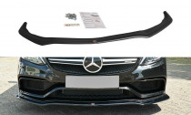 Maxton Design Spoiler předního nárazníku Mercedes C63 AMG W205 Combi - černý lesklý lak