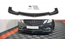 Maxton Design Spoiler předního nárazníku Mercedes E W212 Coupe AMG-Line - černý lesklý lak