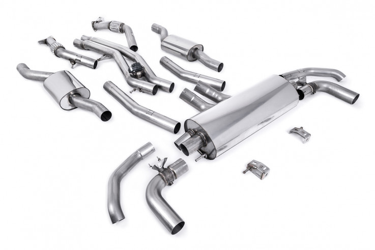 GPF-back Valved Exhaust AUDI SQ7 SQ8 4.0 TFSI V8 Milltek Sport - Resonated