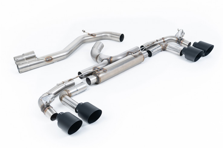 RACE Catback exhaust 80mm AUDI S3 8Y Sportback 2.0 TFSI Quattro Milltek Sport - Black round tips