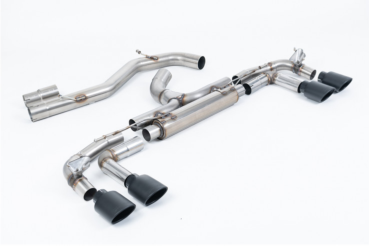 RACE Catback exhaust 80mm AUDI S3 8Y Sportback 2.0 TFSI Quattro Milltek Sport - Black oval tips