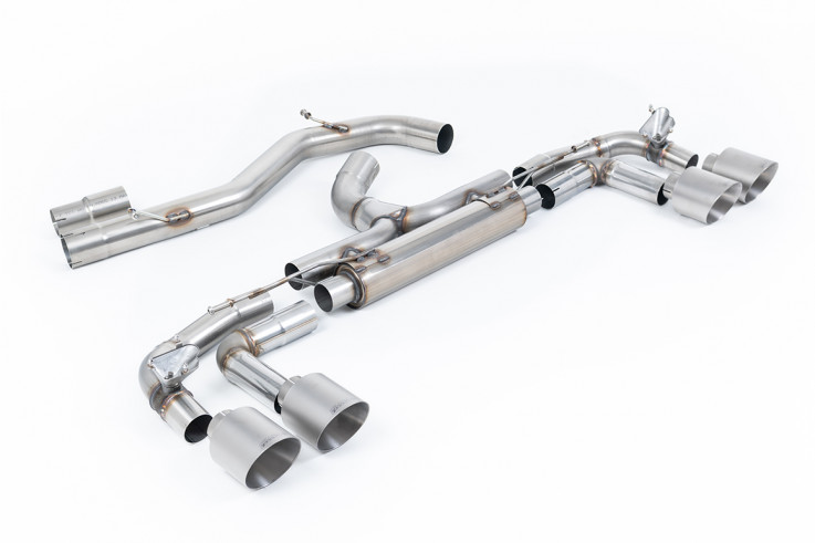 RACE Catback exhaust 80mm AUDI S3 8Y Sportback 2.0 TFSI Quattro Milltek Sport - Titanium round tips