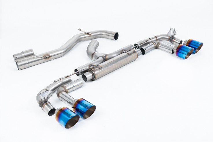 RACE Catback exhaust 80mm AUDI S3 8Y Sportback 2.0 TFSI Quattro Milltek Sport - Burnt titanium tips