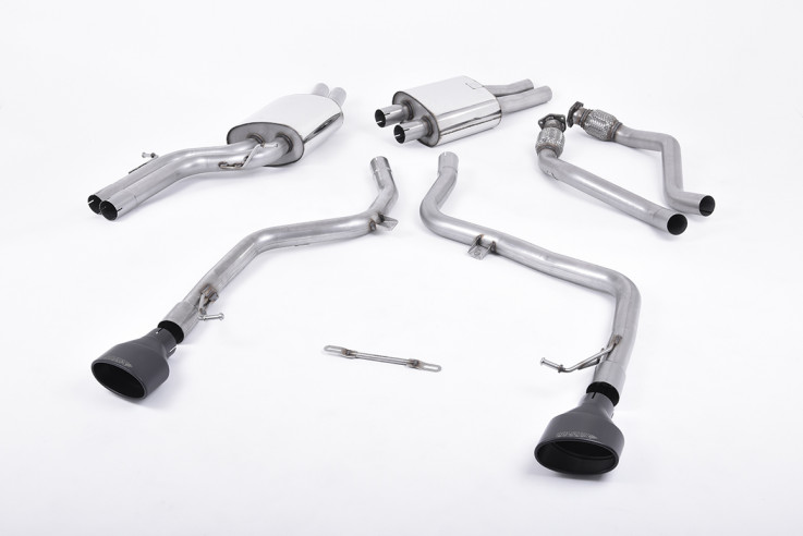 Milltek Sport Catback exhaust AUDI S5 3.0 TFSI S Tronic B8 Coupe/Cabrio - Black oval tips