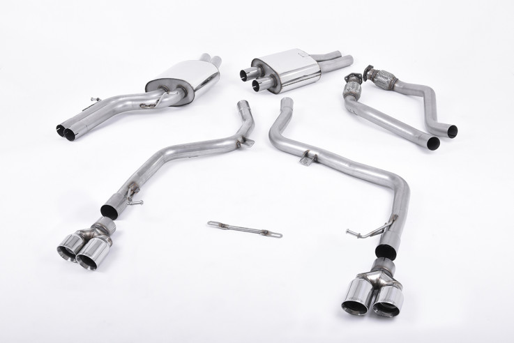 Milltek Sport Catback exhaust AUDI S5 3.0 TFSI S Tronic B8 Coupe/Cabrio - Polished round tips