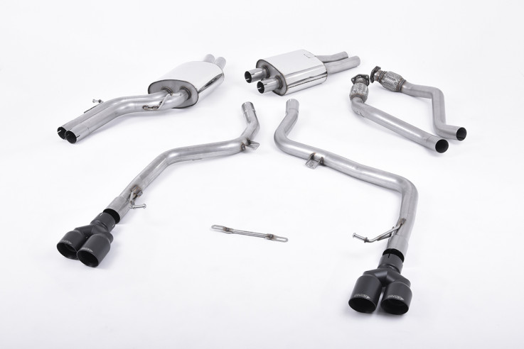 Milltek Sport Catback exhaust AUDI S5 3.0 TFSI S Tronic B8 Coupe/Cabrio - Black round tips