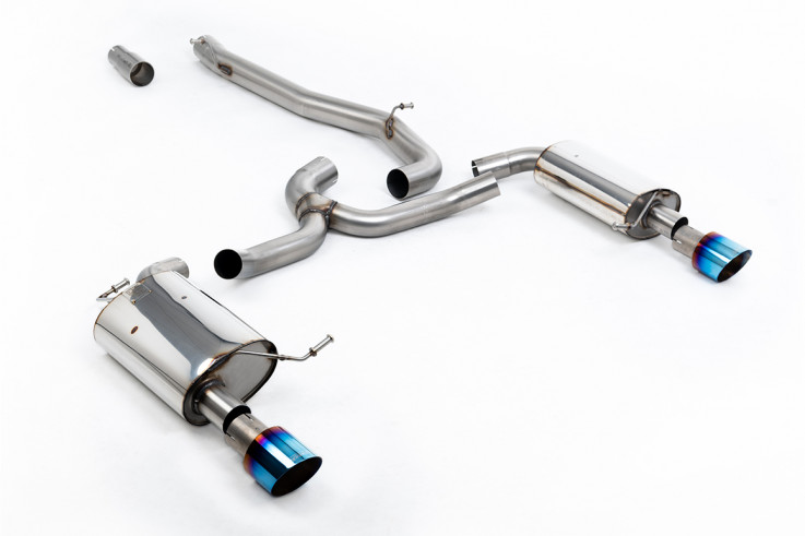 Catback exhaust VW Golf 7 Variant Alltrack 4x4 1,8 TSI 132kW Milltek Sport - Non resonated / Burned Titanium Tips