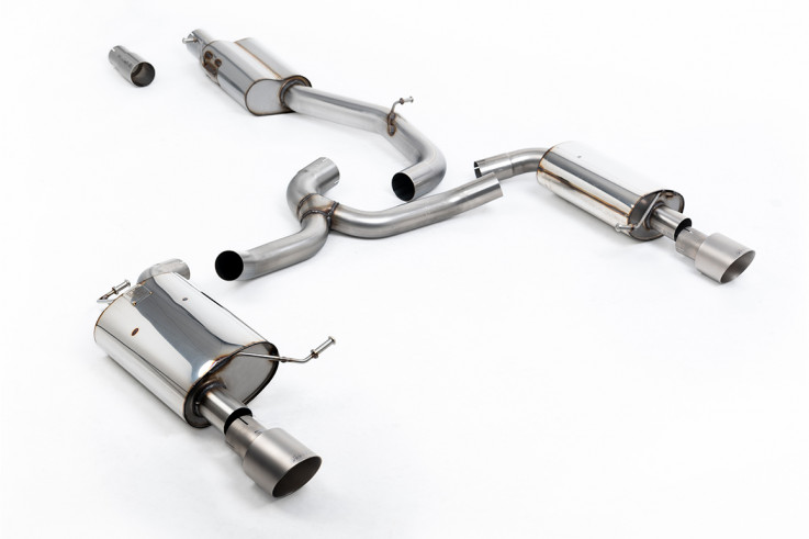 Catback exhaust VW Golf 7 Variant Alltrack 4x4 1,8 TSI 132kW Milltek Sport - Resonated / Titanium Tips