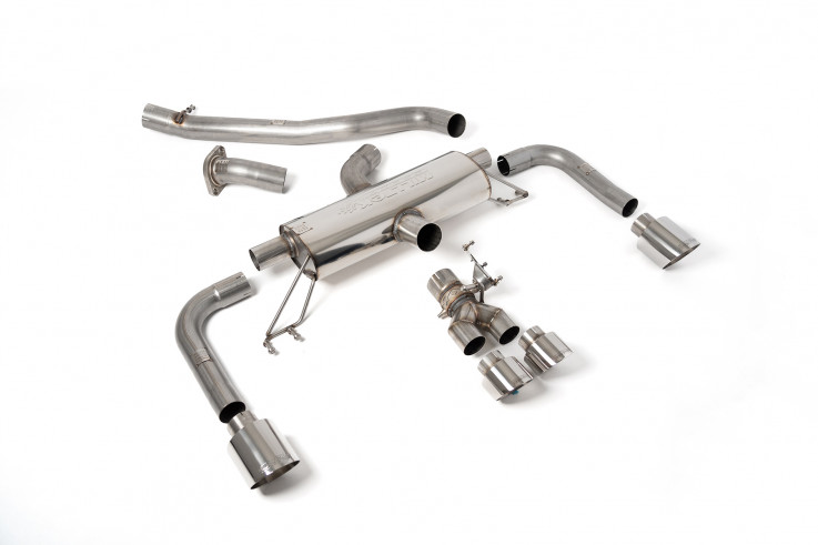 Secondary catback Toyota GR Corolla 1.6 Turbo Milltek Sport - non resonated / polished tips