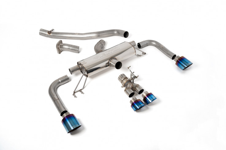 Secondary catback Toyota GR Corolla 1.6 Turbo Milltek Sport - non resonated / burnt titanium tips