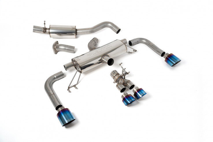 Secondary catback Toyota GR Corolla 1.6 Turbo Milltek Sport - resonated / burnt titanium tips