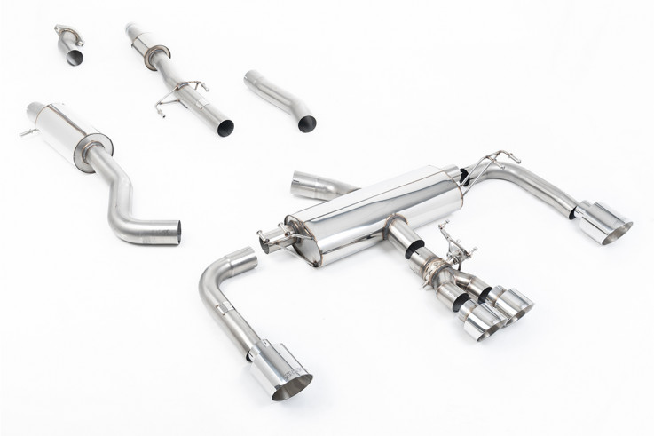 Primary catback Toyota GR Corolla 1.6 Turbo Milltek Sport - resonated / polished tips