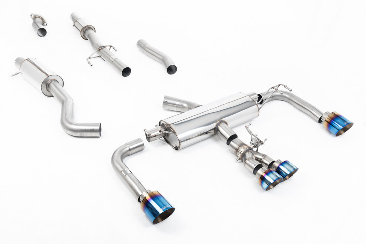 Primary catback Toyota GR Corolla 1.6 Turbo Milltek Sport - resonated / burnt titanium tips