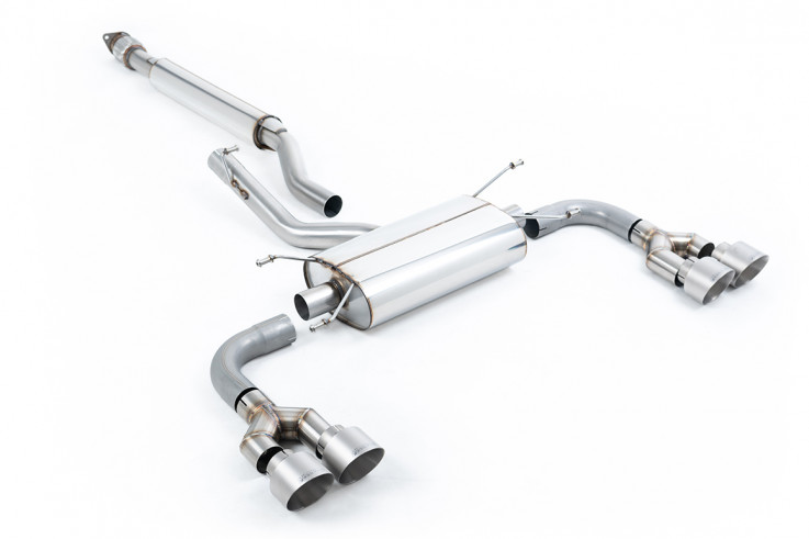 Secondary catback Toyota GR86 2.4 Milltek Sport - resonated / Quad titanium tips / ECE approved