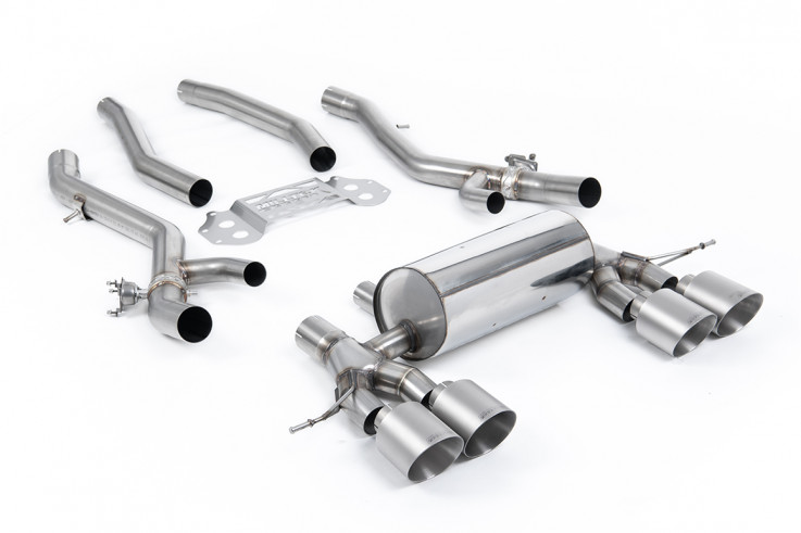 OPF-back exhaust BMW M3 G80/G81 & M4 G82 Milltek Sport - non resonated / titanium tips