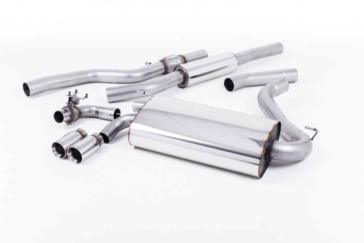 Catback exhaust BMW 428i F32 Milltek Sport - resonated / polished tips OE style