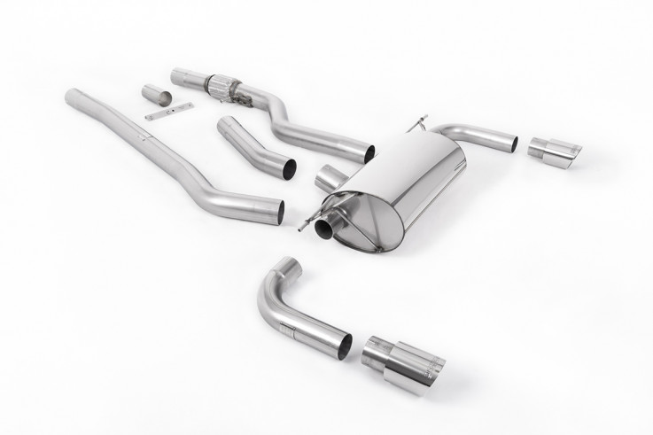 Catback exhaust BMW 428i F32 Milltek Sport - non resonated / polished tips Dual - manual