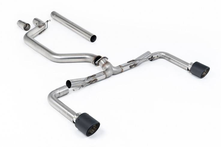 OPF-back 80mm exhaust Volkswagen Golf GTI Mk8 2.0 TSI Milltek Sport - RACE / carbon tips