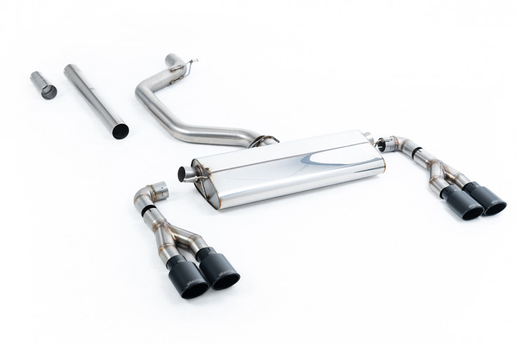 Catback exhaust Cupra Leon Hatchback 2,0 TSI 221kW / 300hp Milltek Sport - Non-Resonated / Black Tips