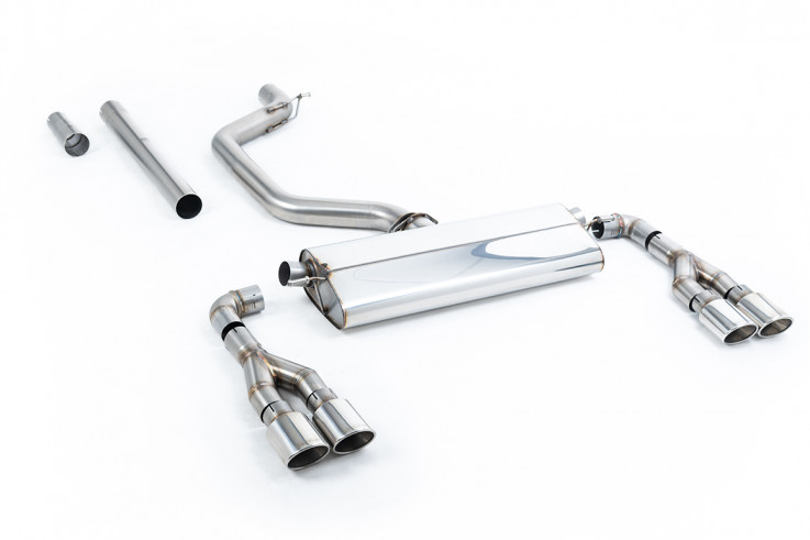 Catback exhaust Cupra Leon Hatchback 2,0 TSI 221kW / 300hp Milltek Sport - Non-Resonated / Polished Tips