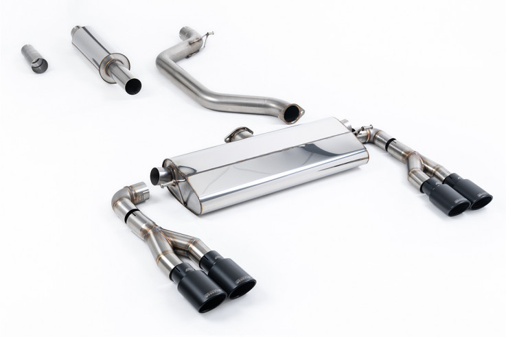 Catback exhaust Cupra Leon Hatchback 2,0 TSI 221kW / 300hp Milltek Sport - Resonated / Black Tips