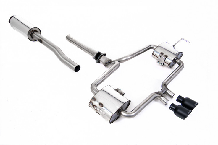 Catback exhaust Mini Mk1 (R53) Cooper S Milltek Sport LOOSE TRIM - resonated / Cerakote black tips