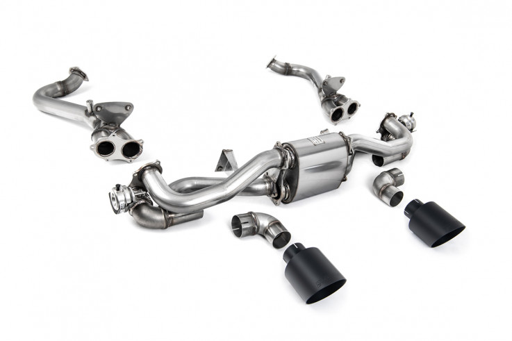 Manifold back exhaust with OPF delete pipe Porsche Boxster Cayman 718 4.0L GT4 GTS PDK From 2/2022 Milltek Sport - Black tips