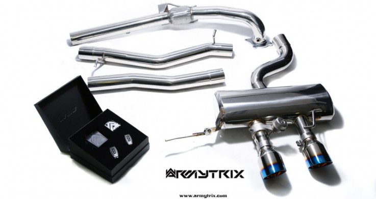 ARMYTRIX Turboback výfuk VW Golf 6 R - Titan look koncovky