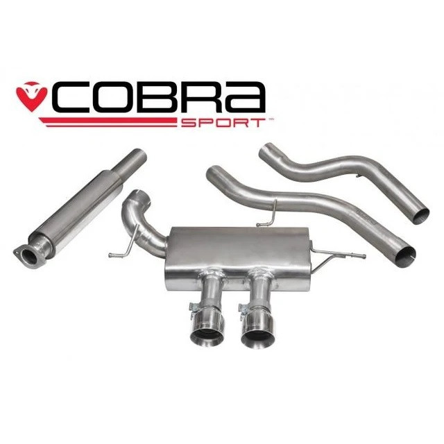 Cobra Sport Catback exhaust Ford Focus Mk3 ST250 - non-resonated / TP38-BLK tips